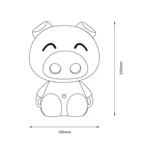 Detské svietidlo ZUMA LINE  KDR-603B-PK LED 3W 93lm 4000K 230V IP20